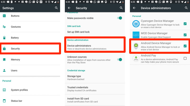 langkah setting Android Device Manager