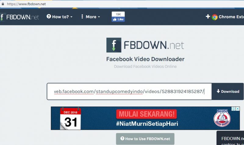 download gratis video di facebook