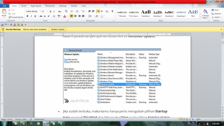 √ Cara Mematikan Auto Update Windows 10