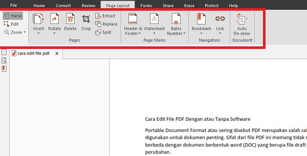 Cara edit file pdf tanpa software