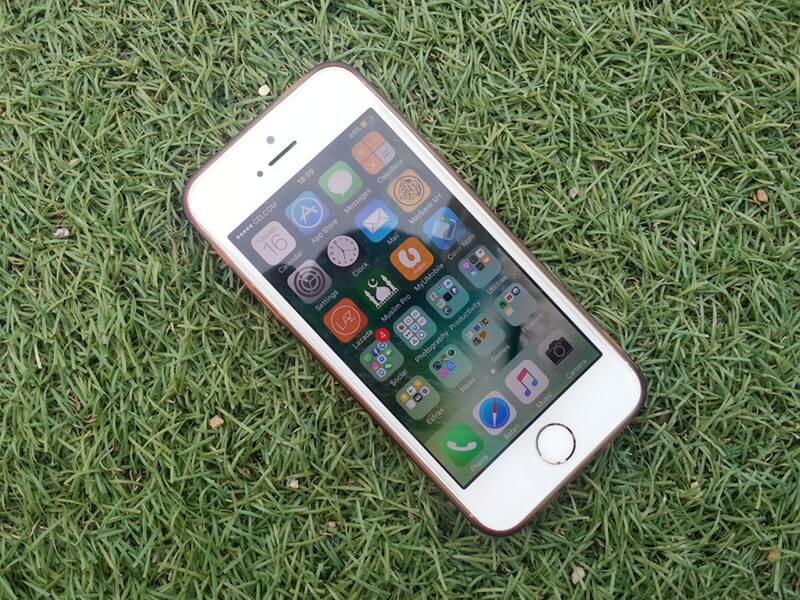 Smartphone iPhone di rumput