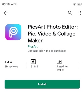 Download dan Install PicsArt
