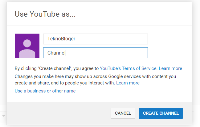 membuat channel youtube