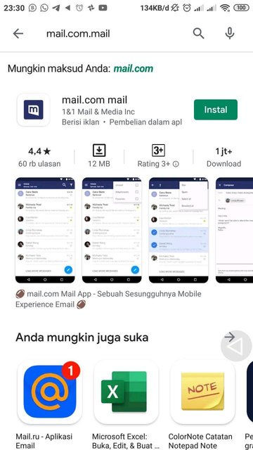 cara membuat email baru lewat hp